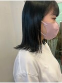 大人可愛い20代30代40代小顔切りっぱなし外はねロブ(阿部瑞穂)