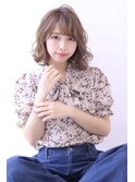 ことりベージュローライト大人かわいい小顔スリークボブ大人ボブ