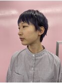 レディースベリーショート×ブルーヘア