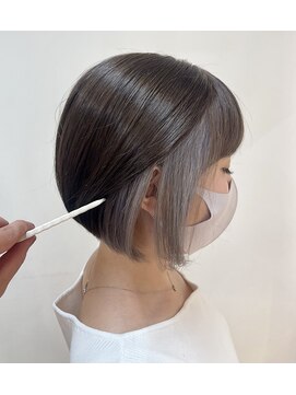 ルーム(Room) インナーカラー韓国ボブ/まとまるボブ/インナーカラーグレー