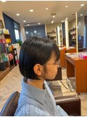 ▼学割キッズカット学割U24髪質改善前髪カットミニボブ