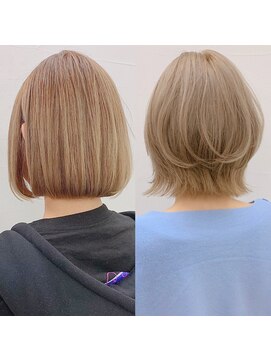 メゾンアクア 表参道(Maison ACQUA) 切りっぱなしボブ/レイヤー/ウェーブミディアム/似合わせカット