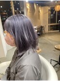 ホワイトアッシュシルバー×肩ラインのボブ◎