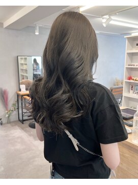 ミュラ(mulah) ブリーチなし透明感カラーグレージュ＊韓国風巻き赤み消しカラー