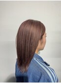 ブリーチせずにできるピンクベージュ