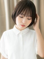 カバーヘア ブリス 上尾西口店(COVER HAIR bliss)&nbsp;□アッシュブラック美髪丸みショートボブ404上尾30代40代50代