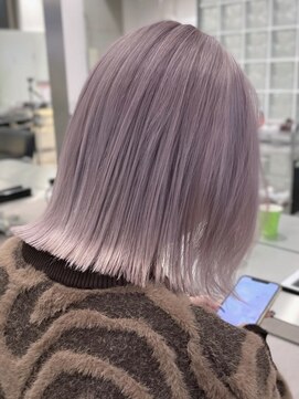 サンクマーケット 渋谷(cinq MARKET) 渋谷ダブルカラータッセルボブラベンダーグレージュカラー韓国