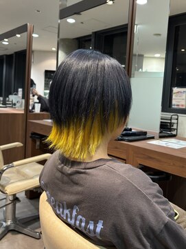 アウラ(AURA) ショートウルフインナーイエロー