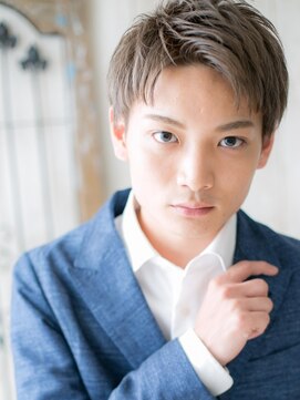 グルーミングサロン バーバー キャッスル 北浦和西口(Grooming salon Barber Castle) かき上げハイトーンカラーフェザーマッシュZ北浦和