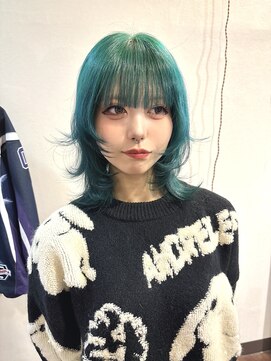 スロンカート(throncart) レイヤーカット/ウルフカット/1ブリーチカラー