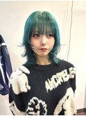 レイヤーカット/ウルフカット/1ブリーチカラー