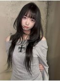 あえて繋げないレイヤーカット ハッシュカット 暗めグレージュii