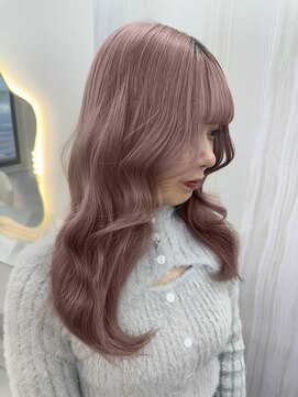 ラルムバイシー 新宿(LARME by Sea) 『Rio』ラベンダーピンク/ブリーチカラー/顔周りレイヤー/新宿