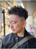 【大村指名】メンズカットピンパーマメンズショートヘア