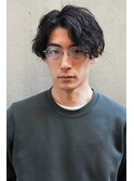 デザインカラーレイヤーカットウェットヘア夏オリーブベージュ