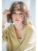 ヴァンクシー バイ ルナ(VANKCY by Luna)&nbsp;伸ばしかけ ココアブラウン パーマ 前髪カタログ 登戸 20代 30代
