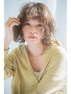 ヴァンクシー バイ ルナ(VANKCY by Luna) 伸ばしかけ ココアブラウン パーマ 前髪カタログ 登戸 20代 30代