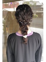 ヘアメイク シュシュ(Hair make chou chou) 編みおろしヘアアレンジ披露宴結婚式お呼ばれ