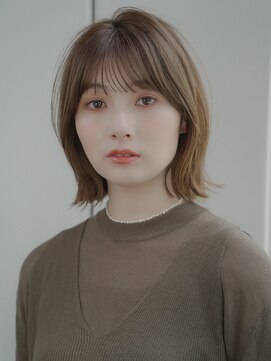 エインアンリー 表参道(AIN.ANLY.) 大人可愛い前髪あり外ハネボブ20代30代【AIN.表参道】川原大地