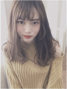 ヘアカフェ コトノハ(hair cafe Kotonoha) 【コトノハ】アッシュベージュ　小顔　レイヤースタイル透け感