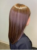 白髪ぼかしハイライト×セミロング