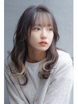 ランソ(RUNSO) 20代・30代/前髪/丸型/フルバング/インナーグレージュ