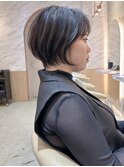 斜めバングデザインカラーシルキーベージュ【錦糸町/ショート】