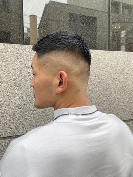 レンゲン(LENGEN) 束感刈り上げビジネス七三ツーブロックアップバング１０８８