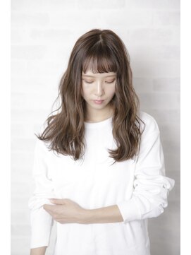 アフロディーテ 銀座(APHRODITE GINZA) 黒髪/グレーベージュ/レイヤーロング/前髪パーマ/銀座