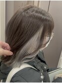 インナーカラー/グレージュカラー/ケアブリーチ/ブリーチ