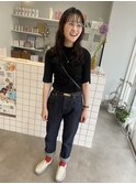 黒髪パーマ