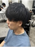 メンズマッシュパーマニュアンスパーマスパイラルパーマ刈り上げ