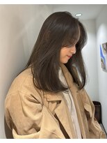 レイヤーカット/グレージュカラー/似合わせカット/透明感カラー