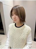 加藤【高円寺】外ハネ/ボブ/ハイライト/ミルクティーベージュ