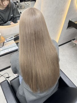 ルノン フィージュ(LUNON fieju) ホワイトグレージュミニウルフチェリーブラウンデジタルパーマ