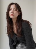 波巻きレイヤースタイルラベンダーアッシュ