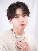 ツーブロック刈り上げ【ナチュラルリバースセンターパート】