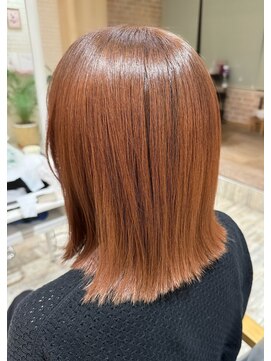 リム バイ ディーアンドティー(Lim by D&T) 【Lim】 ほんのりオレンジ × 切りっぱなしボブ