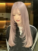 ゼスト ジグ(ZEST ZIGU)&nbsp;ペールピンク×ロングレイヤー似合わせカットメルティカラー