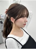 前髪顔まわり韓国ヘアレイヤーカットサイドバンク2wayバンク韓国