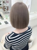 ユイマァル 倉敷店(YUIMARL)&nbsp;20代30代ミディアムボブグレージュベージュブリーチダブルカラー