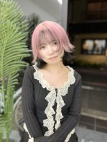 ナナ(NANA)&nbsp;ピンク/デザインカラー/アンブレラ/顔まわりレイヤー