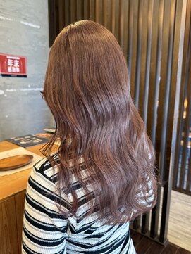 ブリーチあり/ピンクベージュカラー〔西尾〕