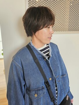 ベリーショート前髪ありイメチェン20代30代40代50代パーマ