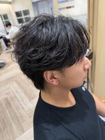 曲がる縮毛矯正専門店 バイ レイズ 名駅(曲がる縮毛矯正専門店 by RAYS)&nbsp;フェザーパーマ　センターパート　メンズヘア/メンズサロン名駅k