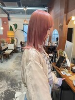 チャプター 問屋町(chapter)&nbsp;顔まわりレイヤーカットペールオレンジ髪質改善ケアブリーチ