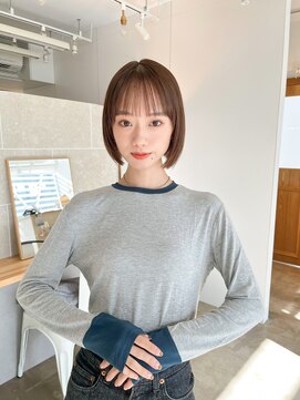 サンドイエナ 横浜店(sand yena) くびレイヤーボブルフネビージュ小顔ワンレンこなれミディ
