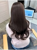 グレージュ　艶髪　髪質改善　ブリーチ　ピンクベージュ　韓国風