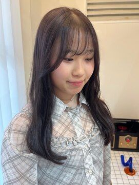 アンド グラフ(& Graph.) ラベンダーアッシュ透明感カラーブリーチなしダブル顔まわり