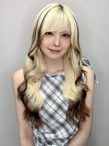 ヘアーグランデシーク(Hair Grande Seeek) ホワイトブロンド×ダークブラウン エンドカラー